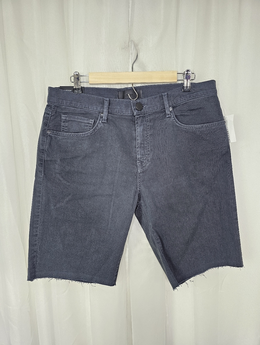 J Brand Eli Relaxed Fit Cut Off Short Premium Stretch Twill Gray 34 New